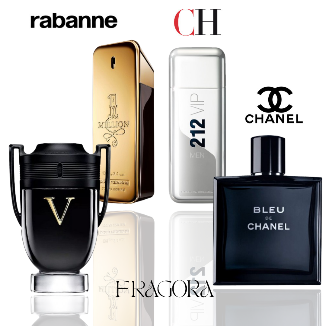 Invictus Victory, One Million, 212 Men & Bleu Chanel