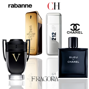 Invictus Victory, One Million, 212 Men & Bleu Chanel