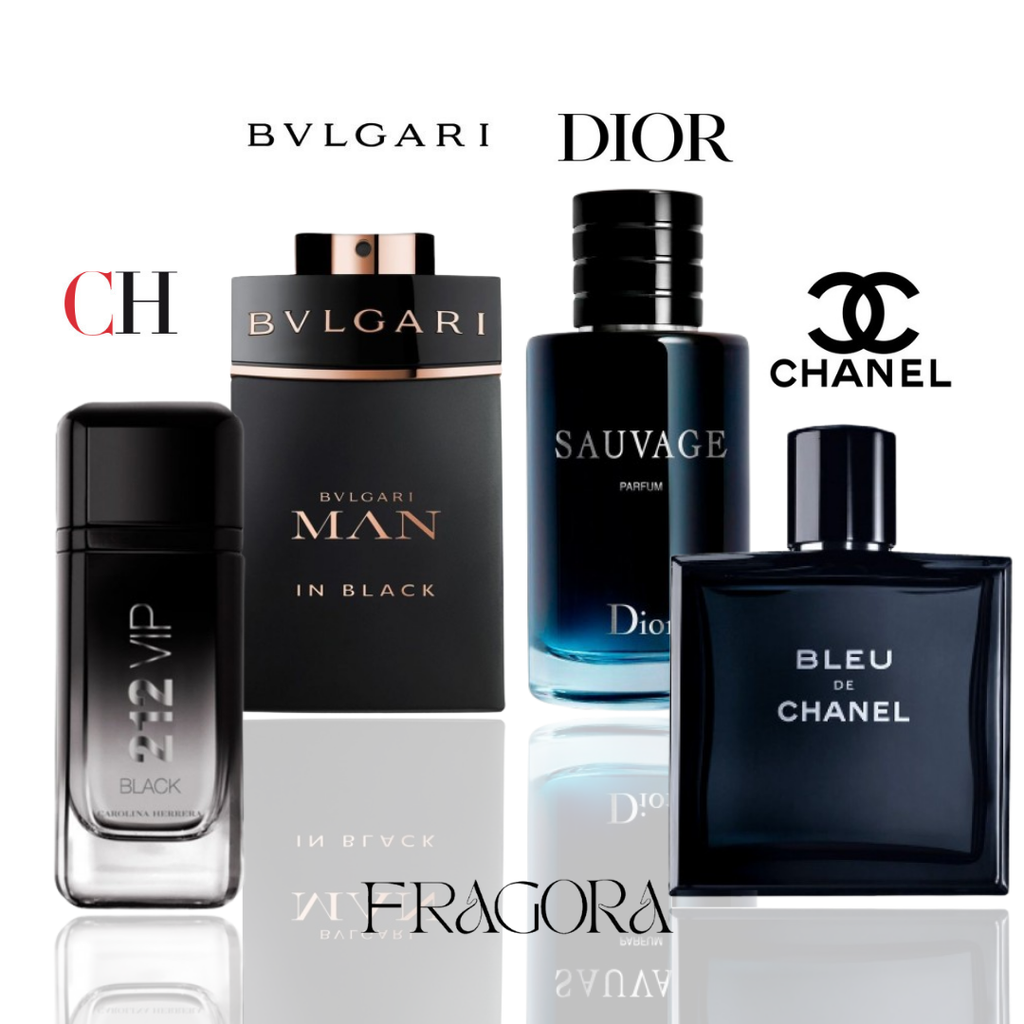 Dior Sauvage, Bleu Chanel, 212 VIP Black & Bvlgari Man in Black